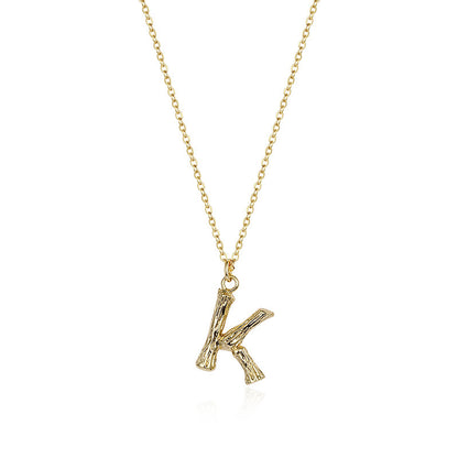 Initial Pendant Necklace｜(Letter A-Z)