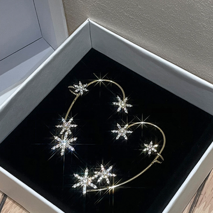 Sparkling Snowflake Ear Cuff Earring｜(Sliver/Gold)